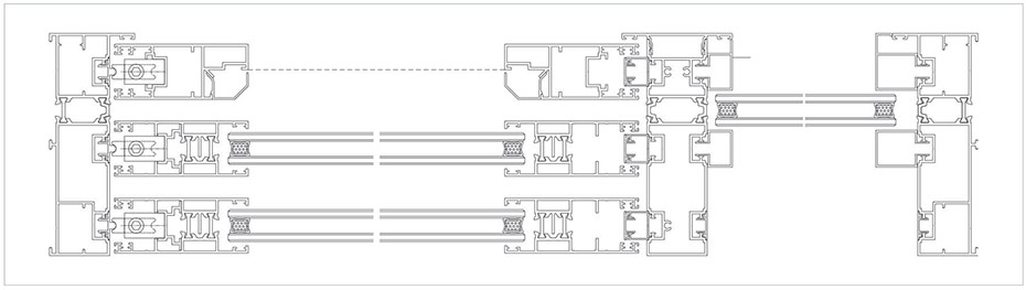 133三軌斷橋推拉窗